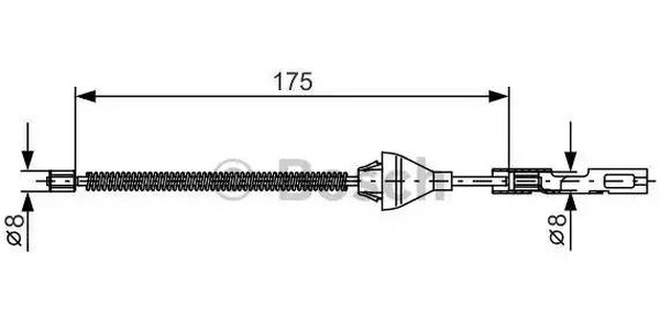 BOSCH Трос стояночного тормоза, L,R  FORD 1987477906 OE:3S412A635AC EAN:4047023019424
