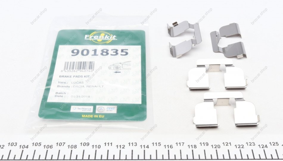 FRENKIT Комплект монтажный дискового тормоза Dacia/Renault 901835 OE:410278957r EAN:8435262940740
