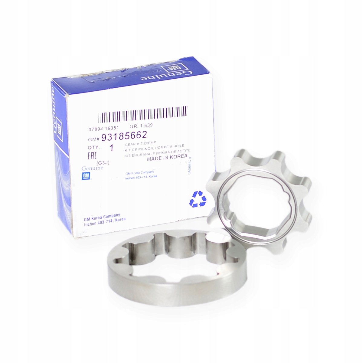 GM Шестерни масляного насоса к-кт 93185662 EAN:93185662