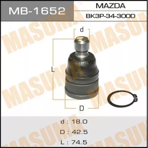 MASUMA Шаровая опора нижняя, слева/справа Focus Mazda 3 5 MB1652 OE:B32H34300 EAN:4560116682768