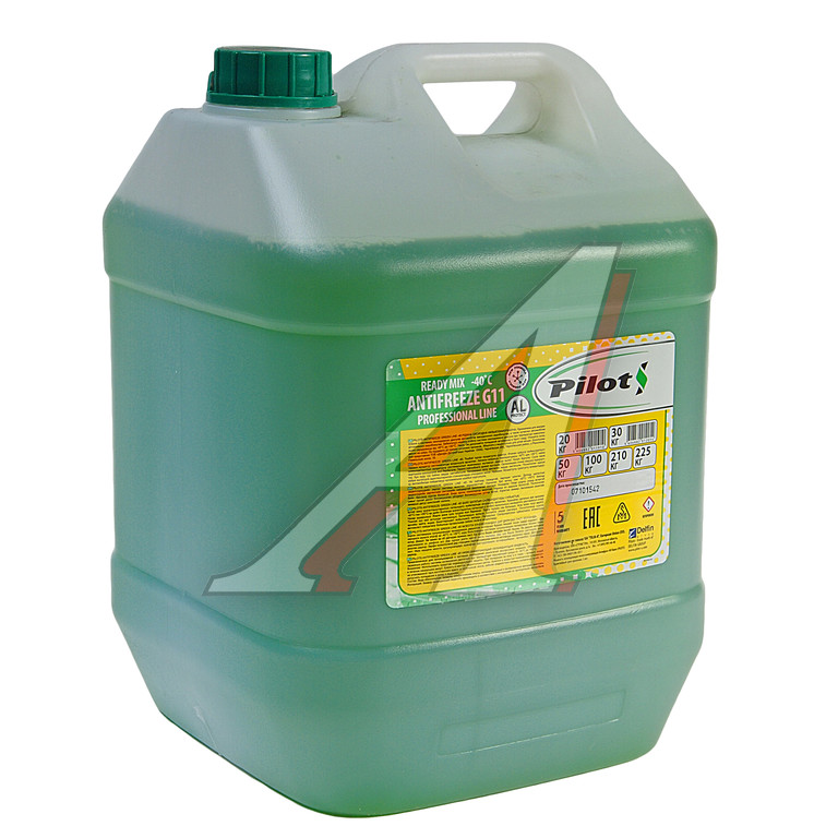 Pilots Охлаждающая жидкость готовая 30 л G11 зеленая Green Line G11 Ready Mix -40 3218