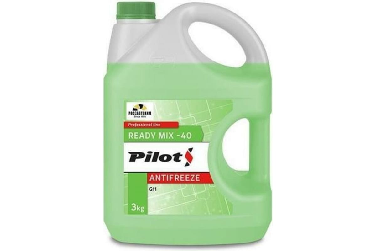 Pilots Охлаждающая жидкость готовая 3 л G11 зеленая Green Line G11 Ready Mix -40 3223  