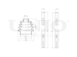 UNIO Пыльник ШРУС, комплект DUC30116K OE:96951692 EAN:4657815040040